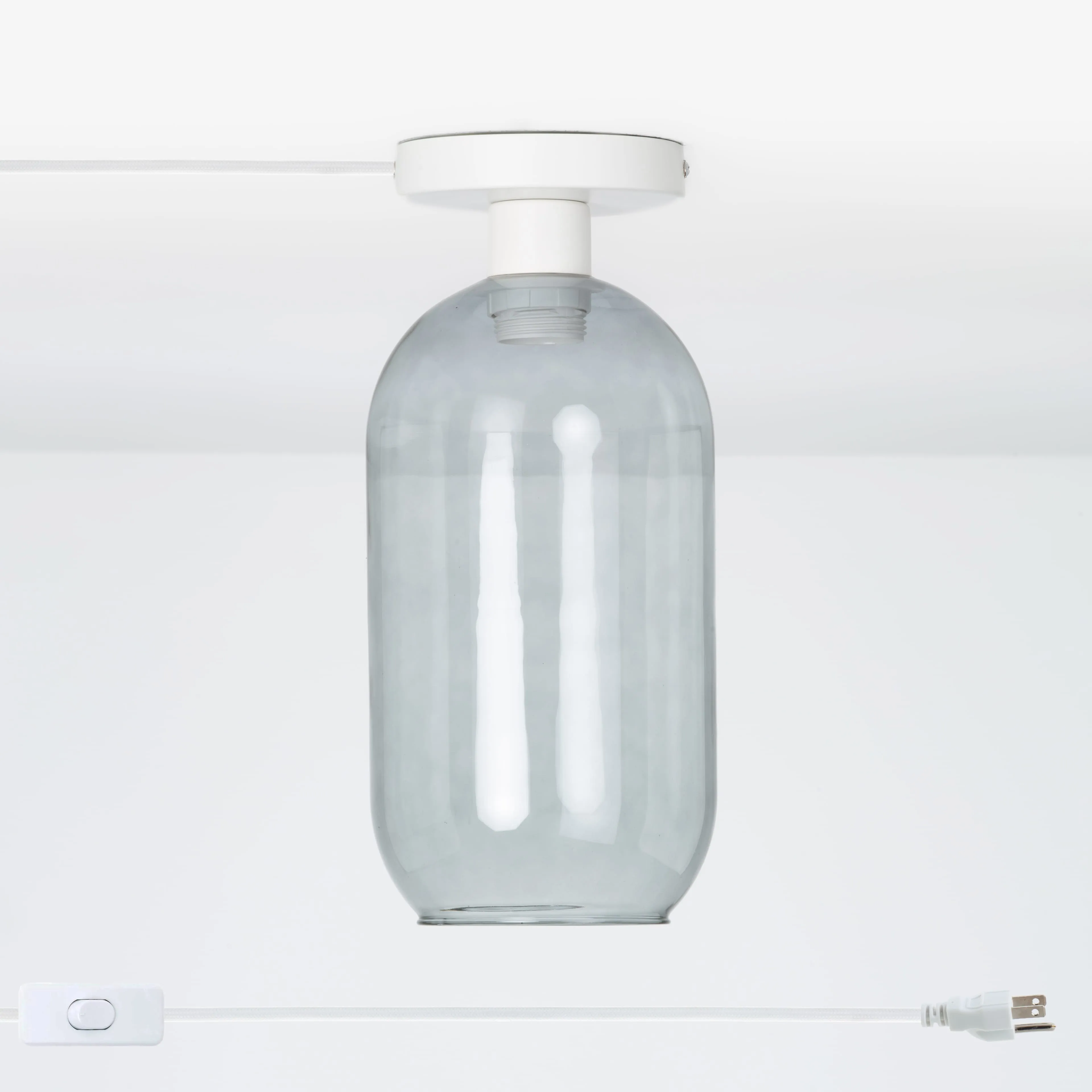 Plug-In Glass Pill Button Light