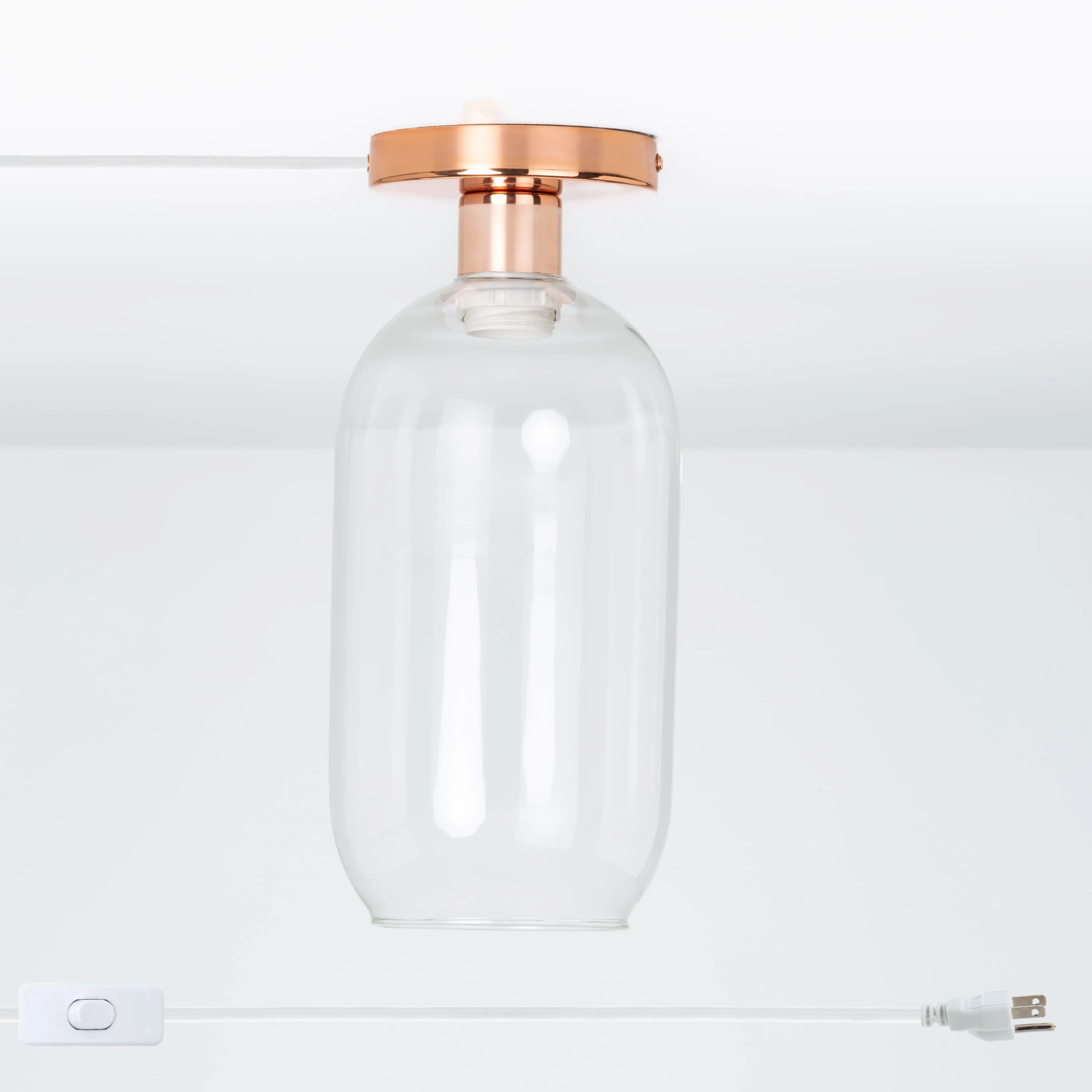 Plug-In Glass Pill Button Light