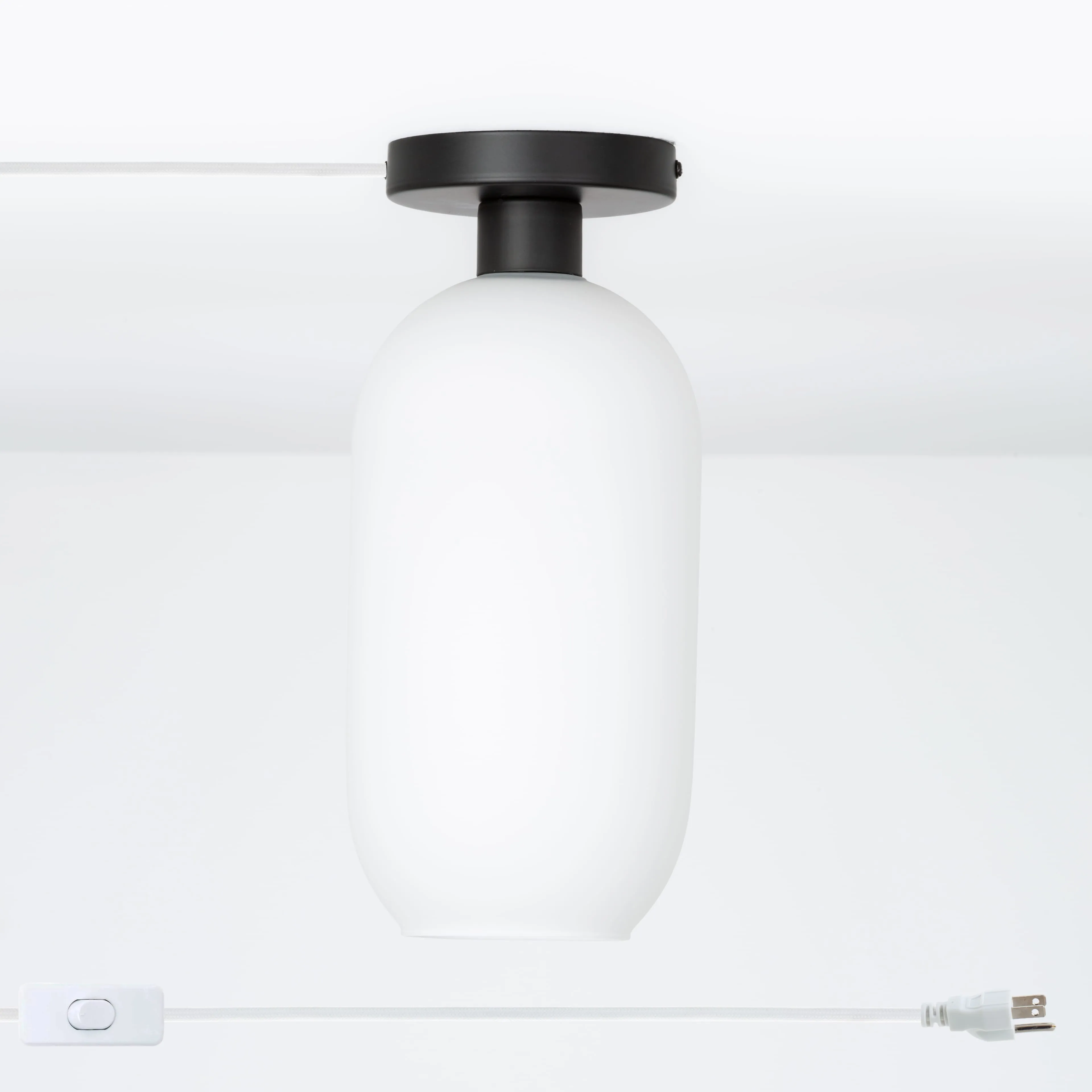 Plug-In Glass Pill Button Light