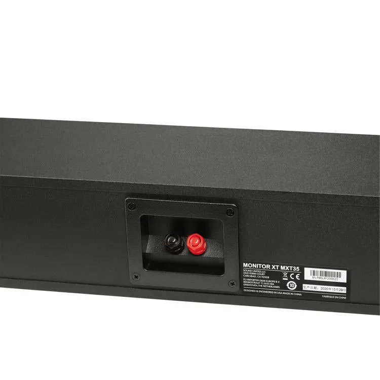 Polk Monitor XT35 | Haut-parleur central mince - Haute Résolution - Noir