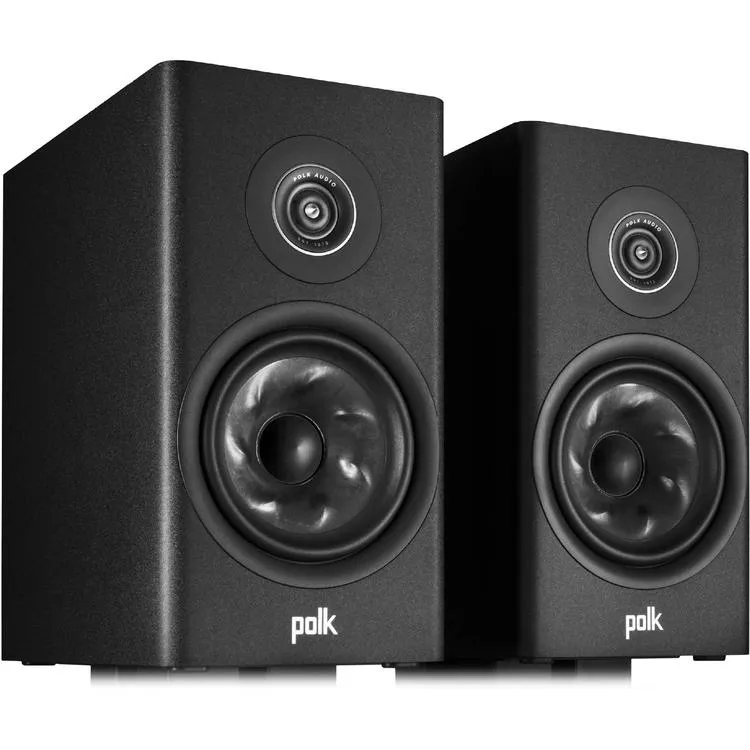 Polk Reserve R200 | Ensemble d'Haut-parleurs de bibliothèque - Excellent détail home cinéma - Noir - Paire