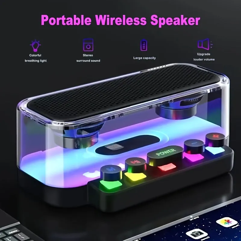 Portable Hifi Wireless Speaker Experience High-Quality 5.1 Surround Change Perfect For Living Room/Bedroom/Party/Festival/Holiday Celebration, Girlfriend/Boyfriend Gift, Friend Gift