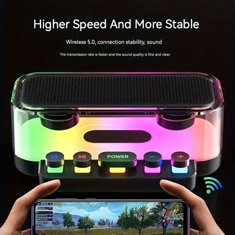 Portable Hifi Wireless Speaker Experience High-Quality 5.1 Surround Change Perfect For Living Room/Bedroom/Party/Festival/Holiday Celebration, Girlfriend/Boyfriend Gift, Friend Gift