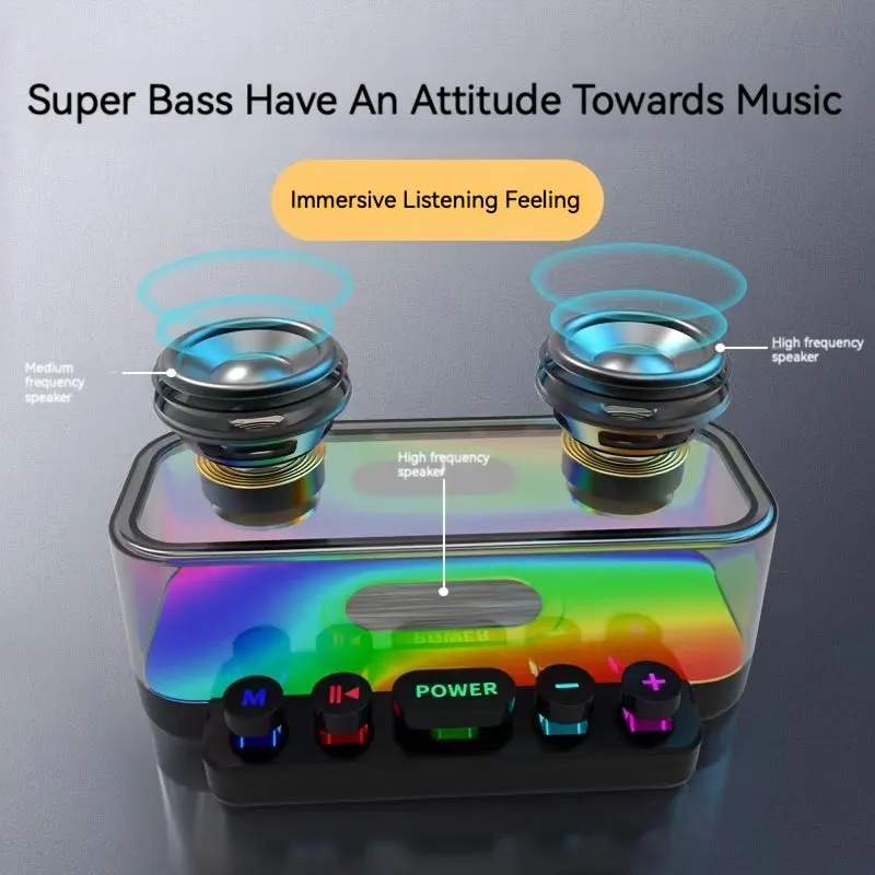 Portable Hifi Wireless Speaker Experience High-Quality 5.1 Surround Change Perfect For Living Room/Bedroom/Party/Festival/Holiday Celebration, Girlfriend/Boyfriend Gift, Friend Gift