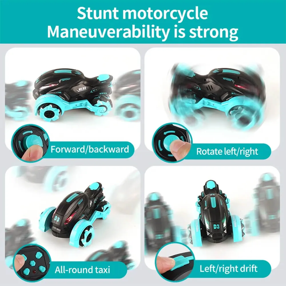 RC STUNT SPRAY MOTORCYCLE FOR KIDS