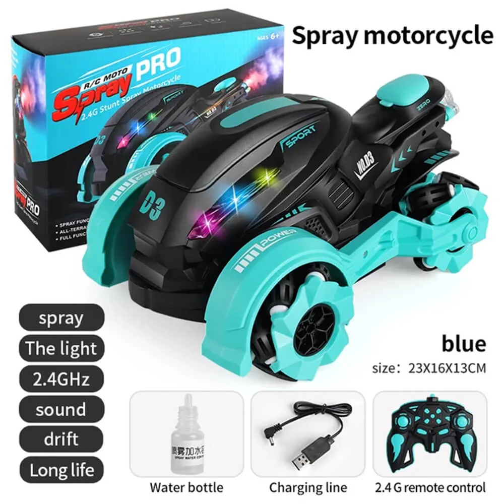 RC STUNT SPRAY MOTORCYCLE FOR KIDS