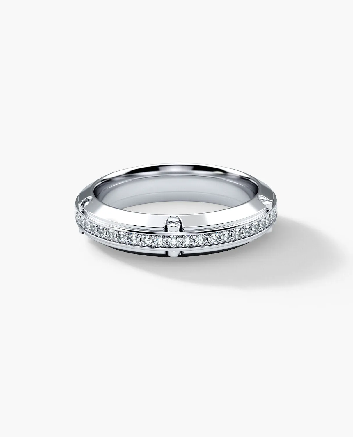 Ready to Ship - CORTEZ Platinum Ring with 0.70ct Diamonds