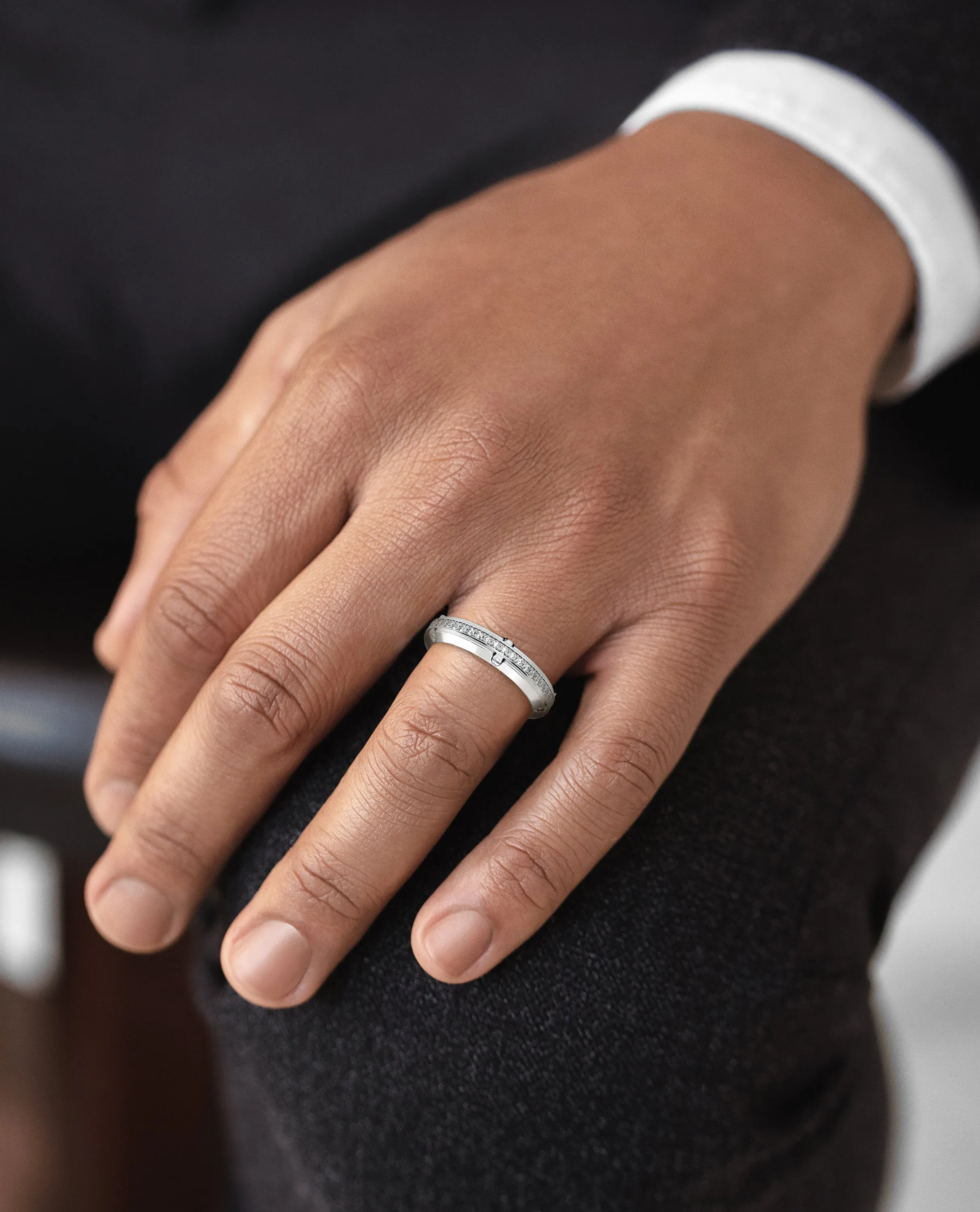 Ready to Ship - CORTEZ Platinum Ring with 0.70ct Diamonds
