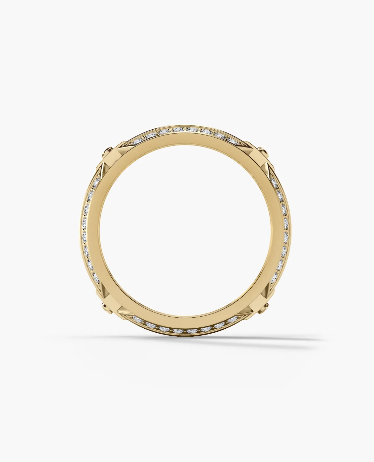 Ready to Ship - EMINENCE 18k Yellow Gold Ring with 2.25ct Black & White Diamonds