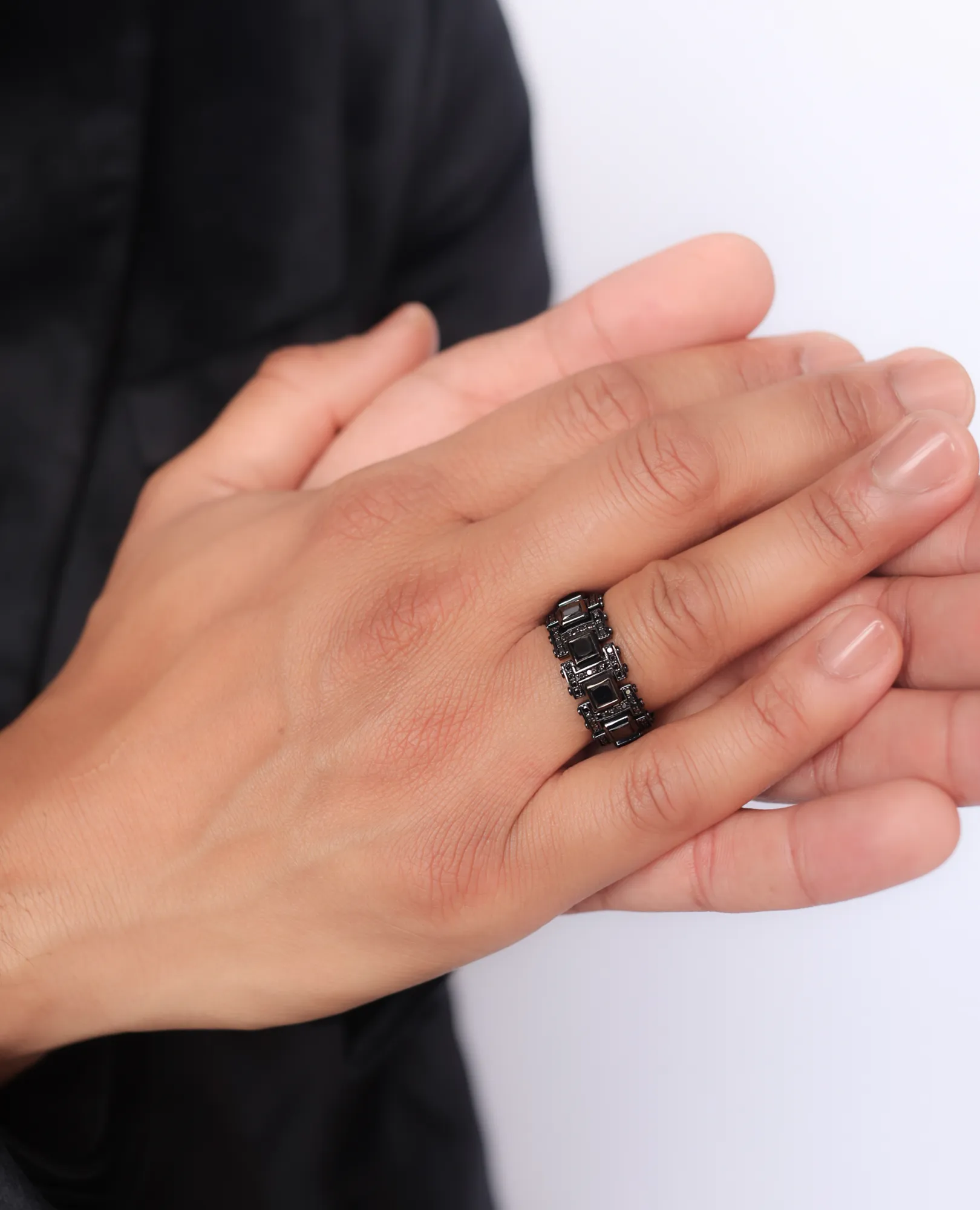 Ready to Ship - LA PAZ EverBlak Black Gold Ring with 4.70ct Black Diamonds