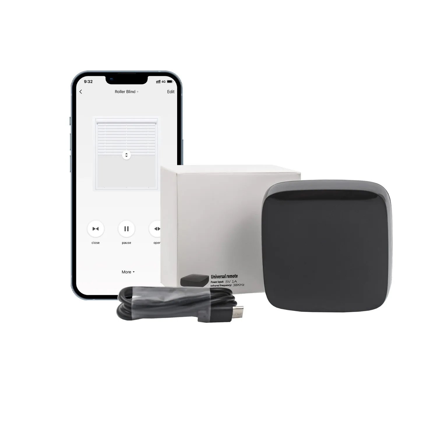 RF Transmitter Bridge to WIFI, Roller Shade Motor RF hub, Remote Control hub Work with Alexa, Google Home