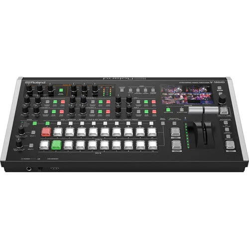 Roland V-160HD Video Switcher Package with Heavy Duty 72-inch Tripod & Wired Over-Ear DJ Studio Monitor Headphone