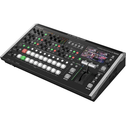 Roland V-160HD Video Switcher Package with Heavy Duty 72-inch Tripod & Wired Over-Ear DJ Studio Monitor Headphone