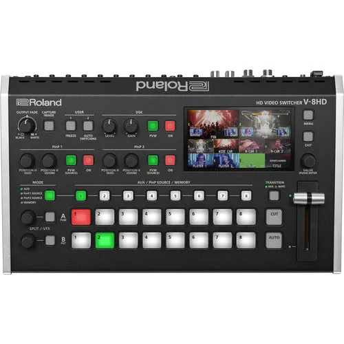 Roland V-8HD HDMI Video Switcher Bundle with Blackmagic SDI to HDMI Converter, 128GB SanDisk Flash Drive & 33-Piece Precision Tool Set
