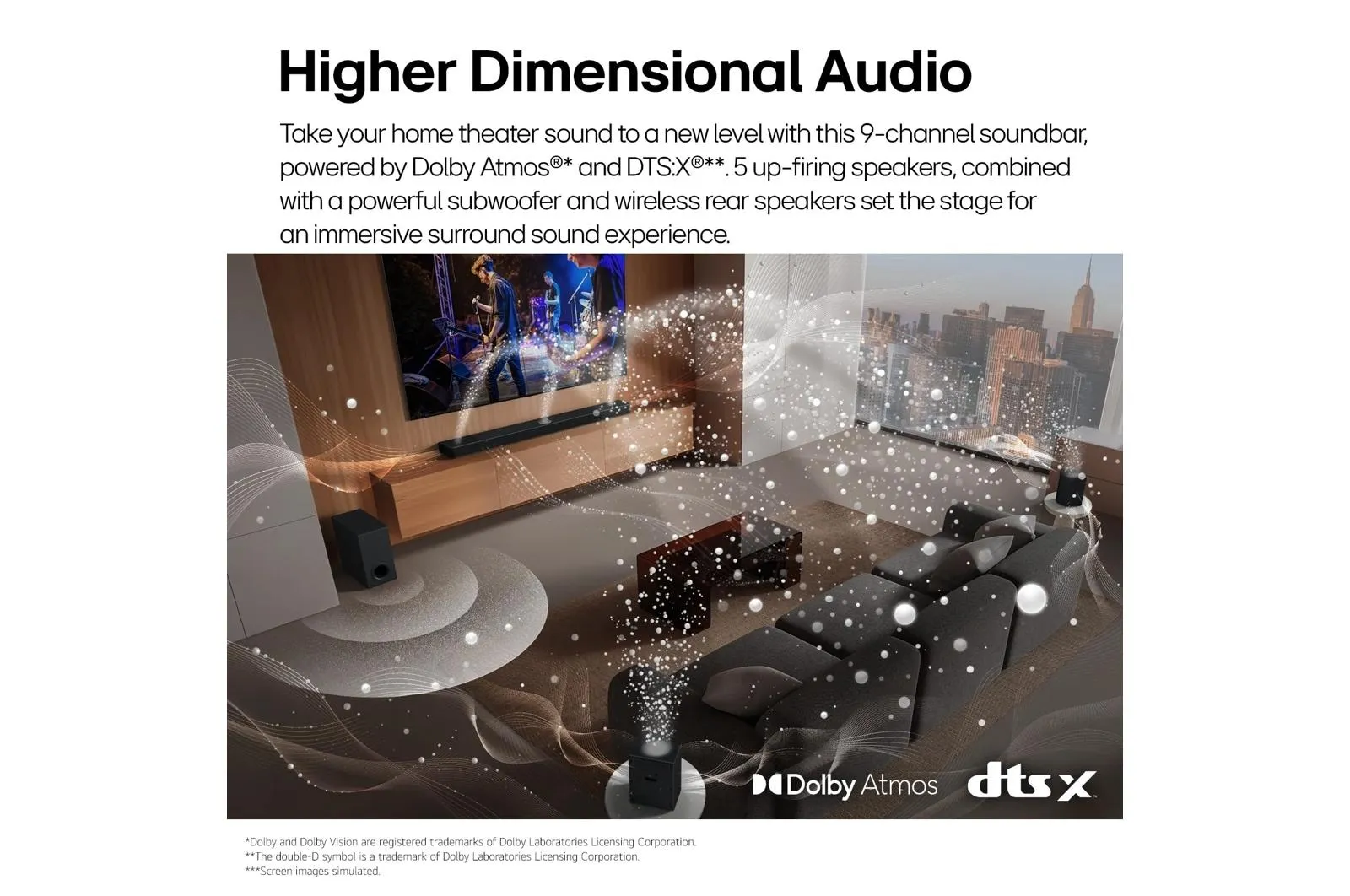 S95TR LG S95TR Soundbar with Dolby Atmos® and Rear Surround Speakers 9.1.5 channel