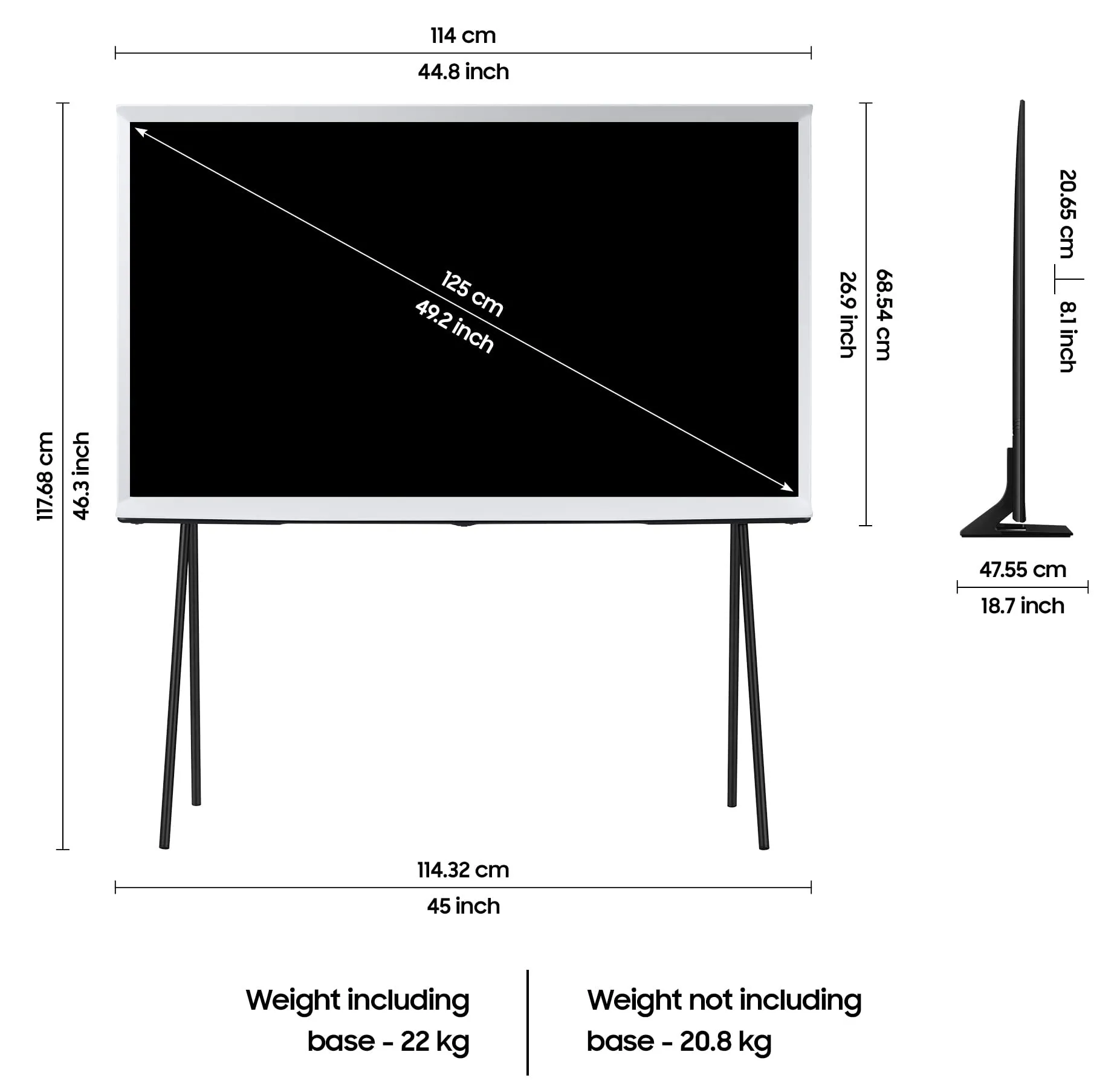 Samsung 125 cm (50 Inches) The Serif Series 4K Ultra HD QLED Smart TV QA50LS01TAKLXL (White)