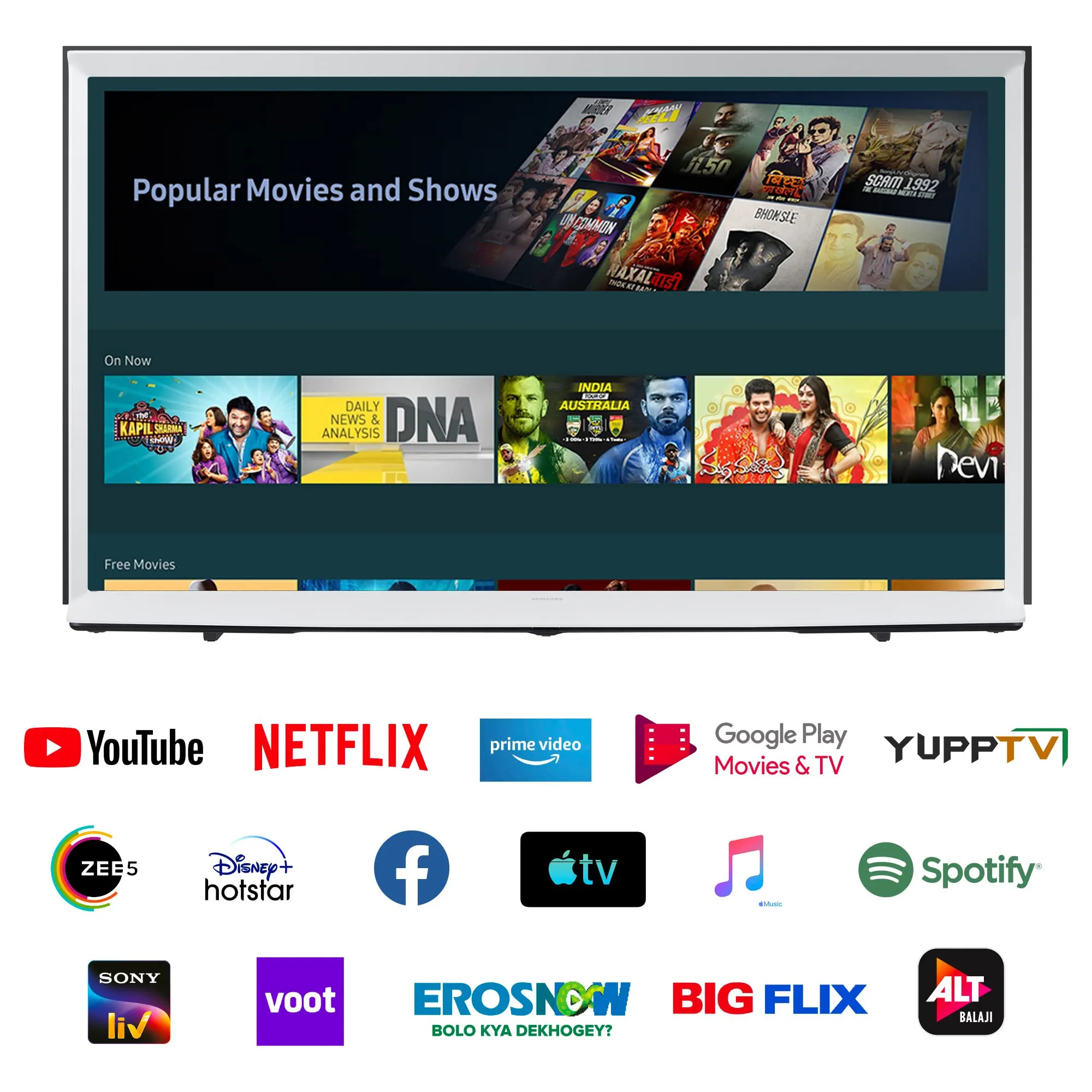Samsung 125 cm (50 Inches) The Serif Series 4K Ultra HD QLED Smart TV QA50LS01TAKLXL (White)