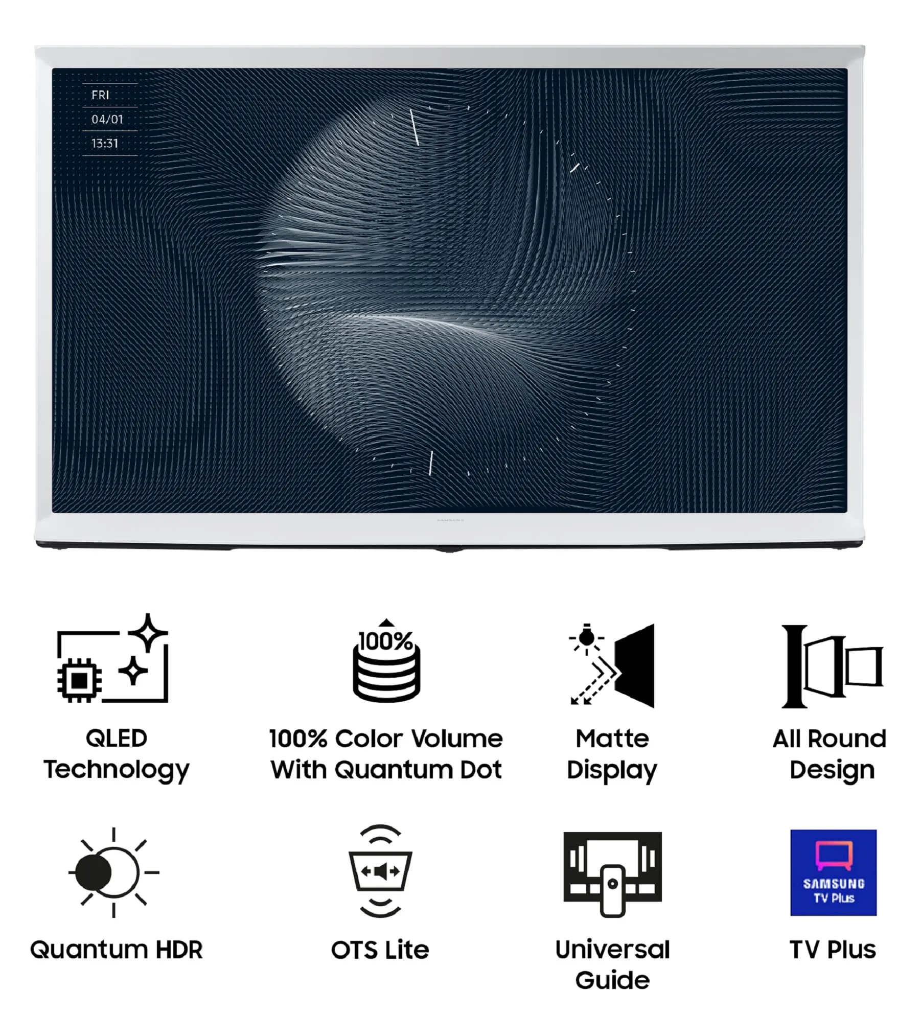 Samsung 125 cm (50 Inches) The Serif Series 4K Ultra HD QLED Smart TV QA50LS01TAKLXL (White)