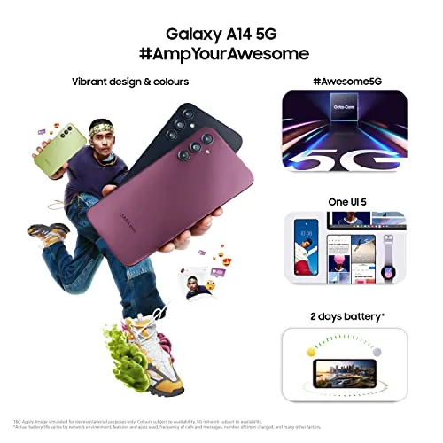 Samsung Galaxy A14 5G (Black, 4GB, 64GB Storage) Without Offer