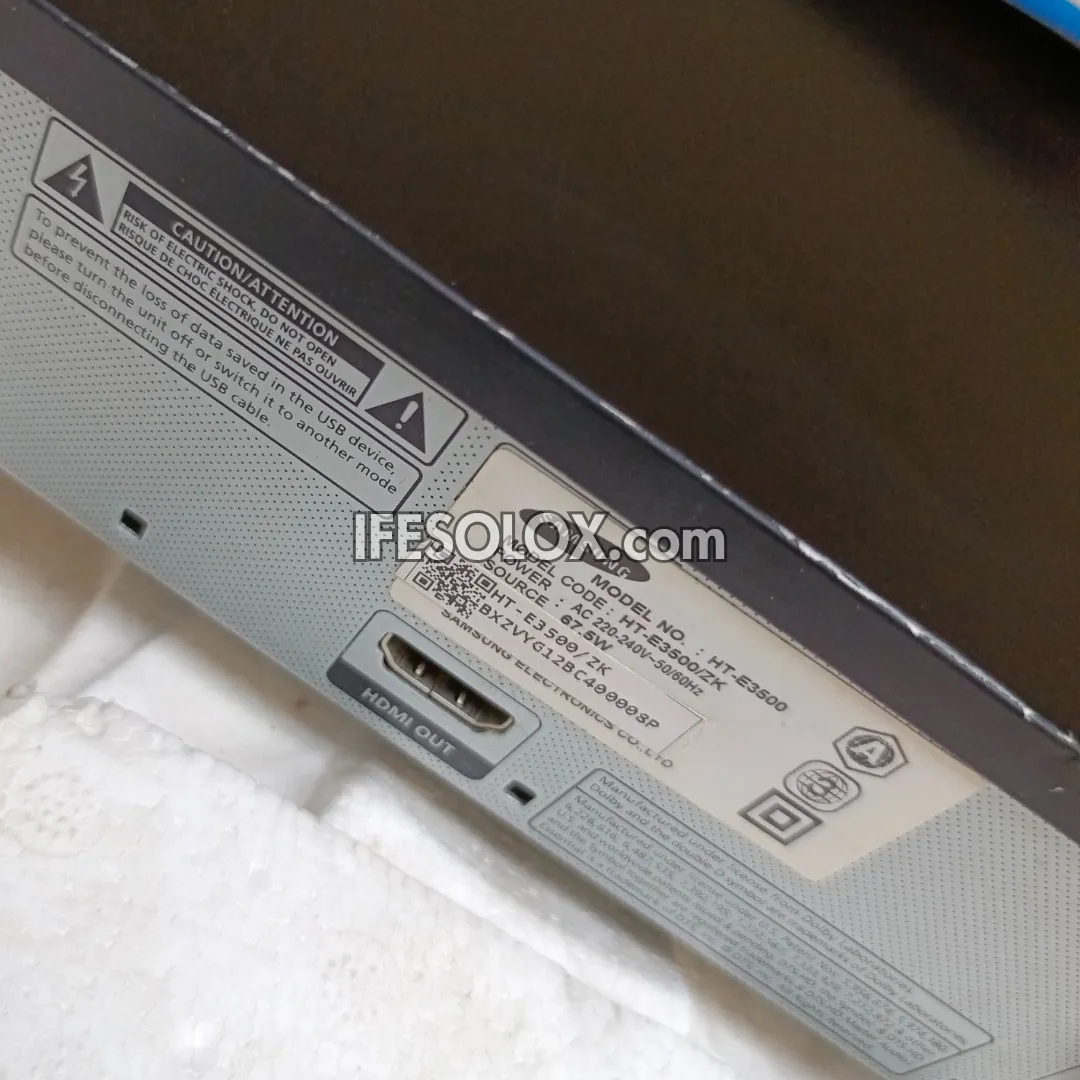 Samsung HT-E3500 5.1Ch 500Watts Blu-ray 3D DVD Home Theater Machine Head (USB, FM radio, Aux, Optical in) - Foreign Used