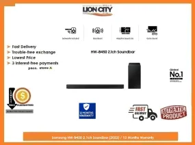 Samsung HW-B450 2.1ch Soundbar (2022) / 12 Months Warranty HWB450