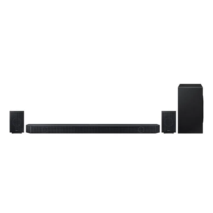 Samsung HWQ990C | Barre de son - 11.1.4 canaux - Dolby ATMOS sans fil - Avec caisson de graves sans fil et Haut-parleurs arrière inclus - Série Q - 656W - Noir - Boîte ouverte