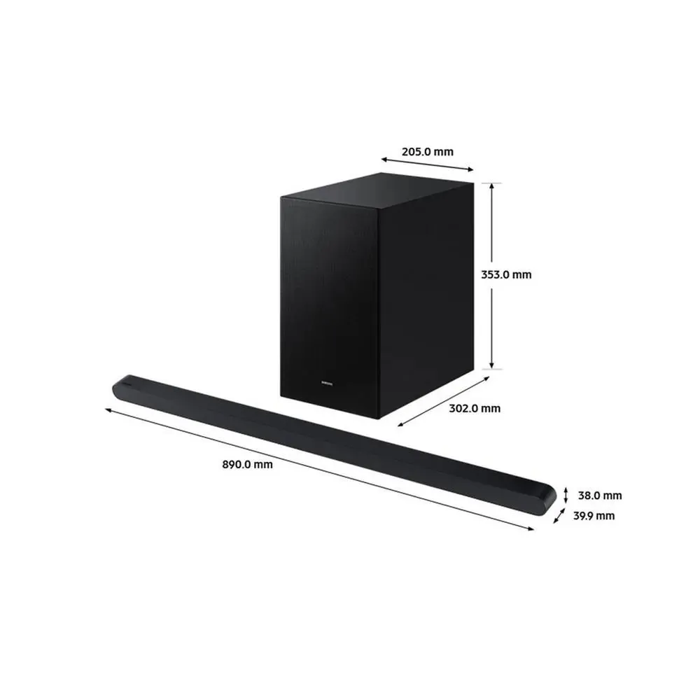Samsung HWS700DXU 3.1ch Ultra Slim Soundbar With Wireless Subwoofer - Titan Black
