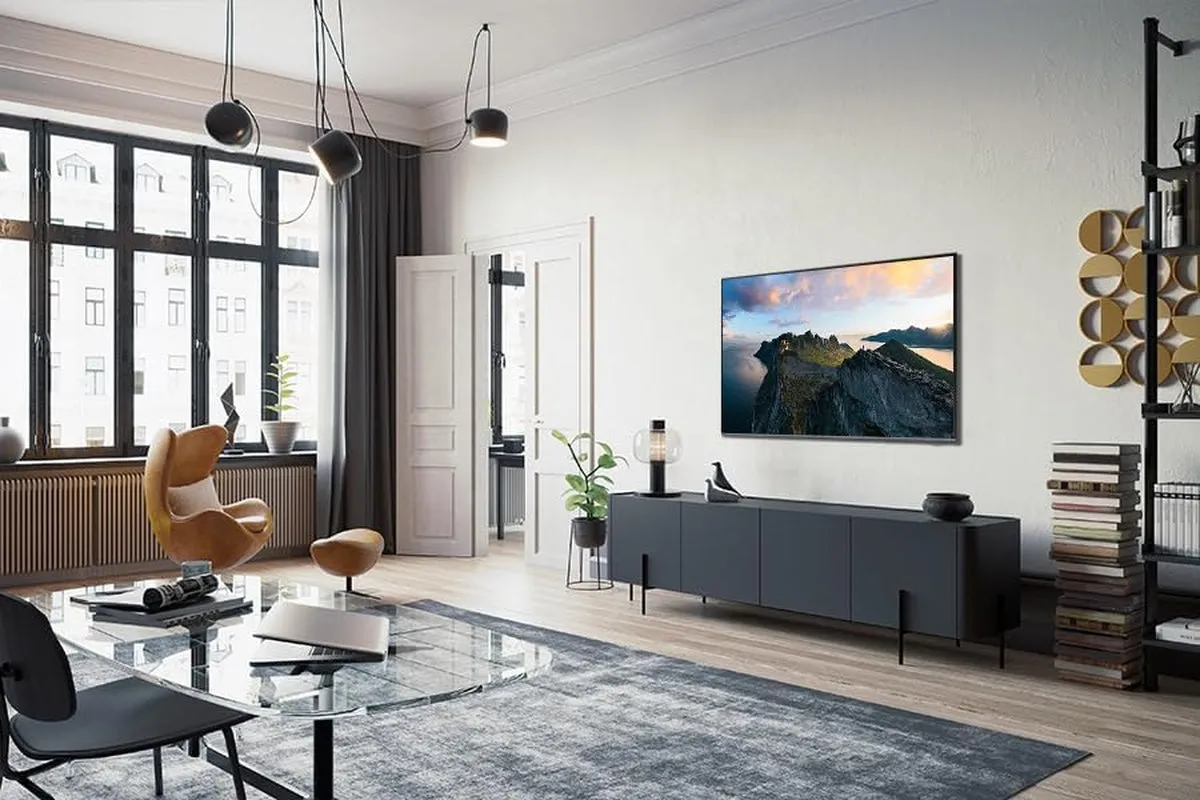 Samsung QLED 4K Q70D Fernseher 65 Zoll, Samsung TV Mit AI Quantum Prozessor 4K, 4K AI Upscaling, Samsung Tizen OS, Motion Xcelerator 120 Hz, Smart TV, KI TV, GQ65Q70DATXZG, Deutsches Modell [2024]