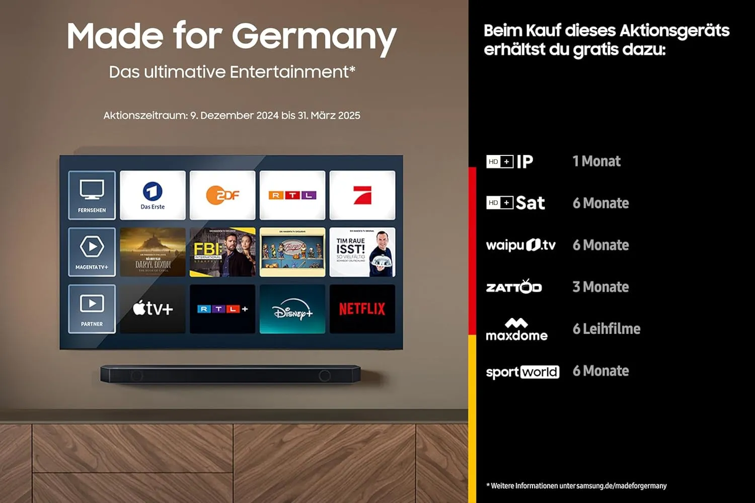 Samsung QLED 4K Q70D Fernseher 65 Zoll, Samsung TV Mit AI Quantum Prozessor 4K, 4K AI Upscaling, Samsung Tizen OS, Motion Xcelerator 120 Hz, Smart TV, KI TV, GQ65Q70DATXZG, Deutsches Modell [2024]