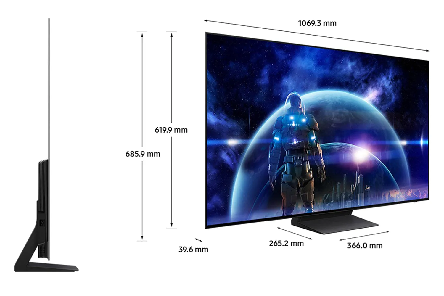 Samsung S90D 48” 4K HDR OLED Smart TV (2024) | QE48S90DAEXXU