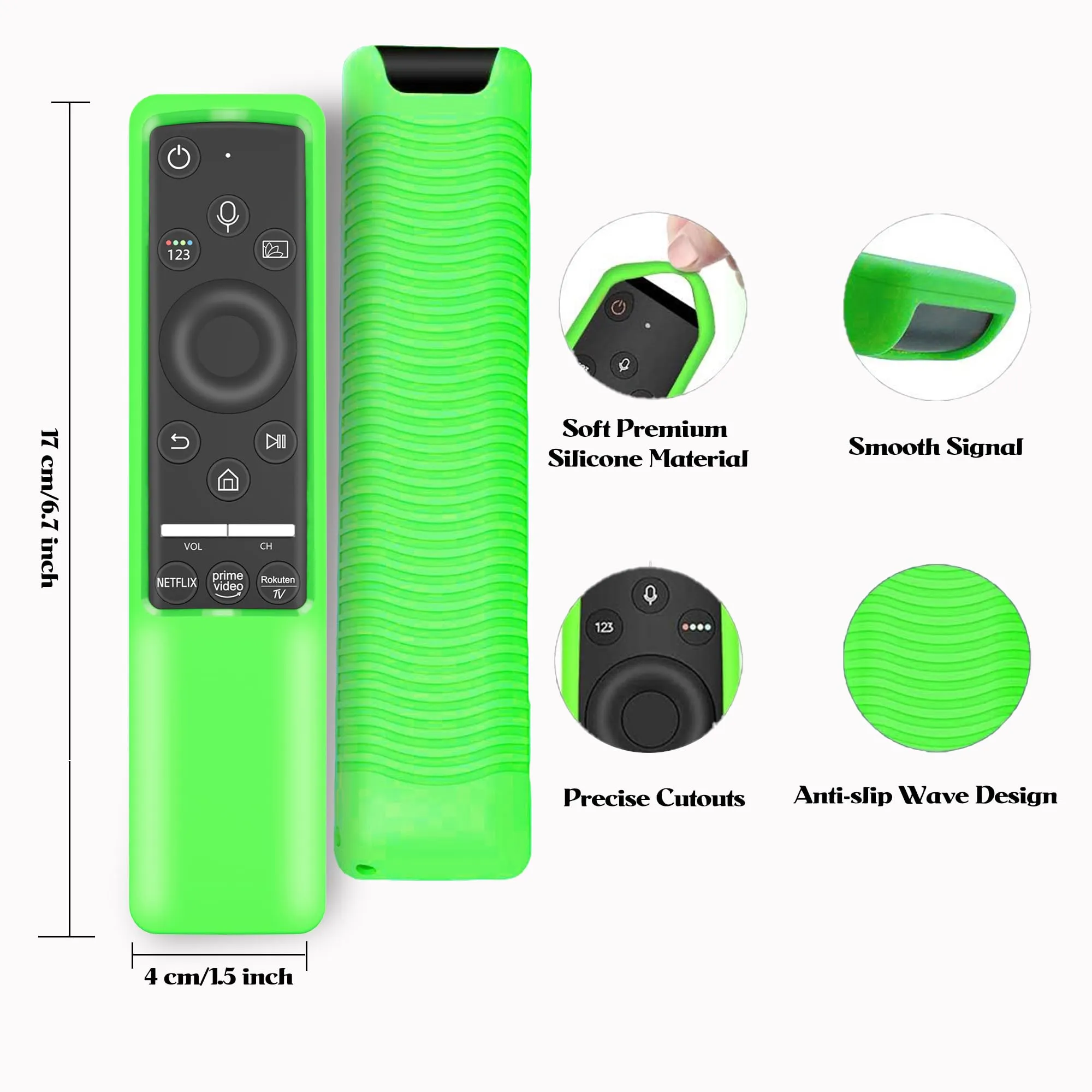 Silicone Protective Case for Samsung Smart TV Remote Control BN59 Series -Green