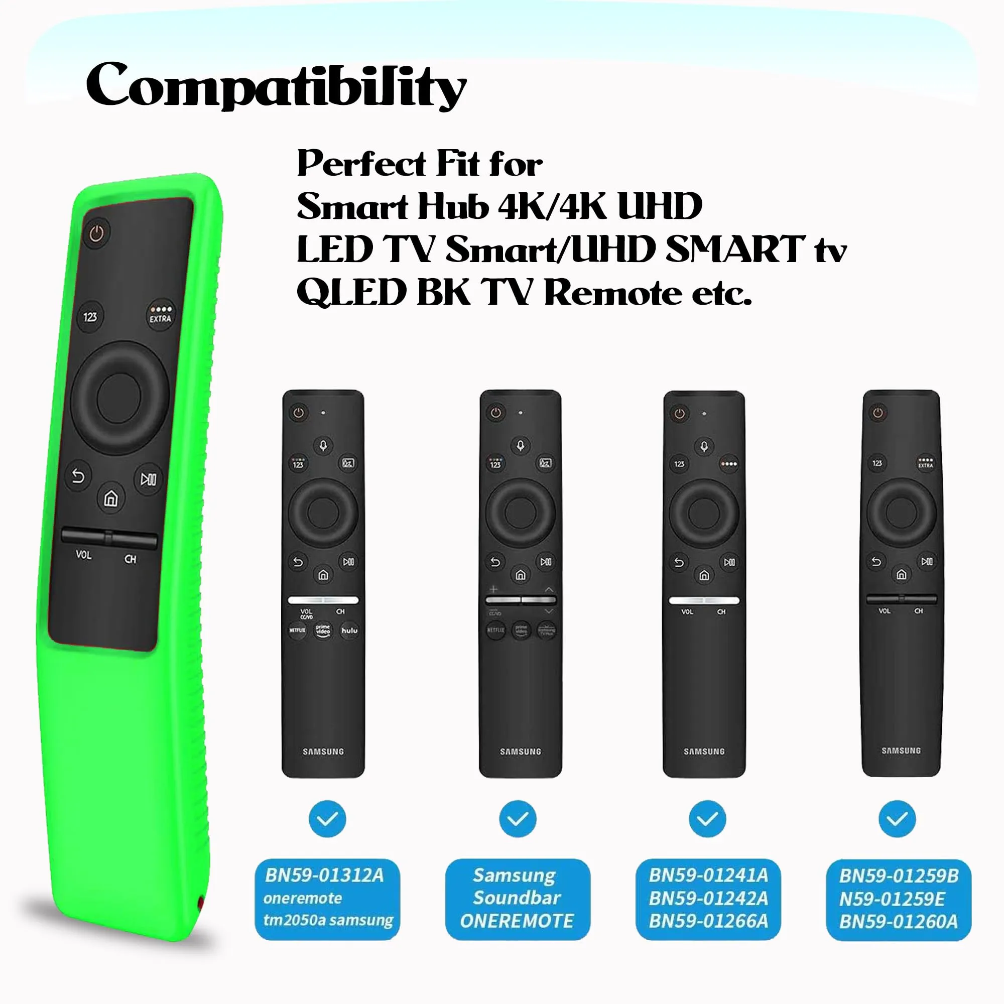 Silicone Protective Case for Samsung Smart TV Remote Control BN59 Series -Green