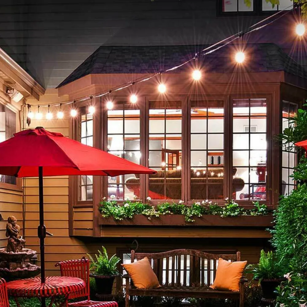 Smart LED Hanging Outdoor Patio String Lights