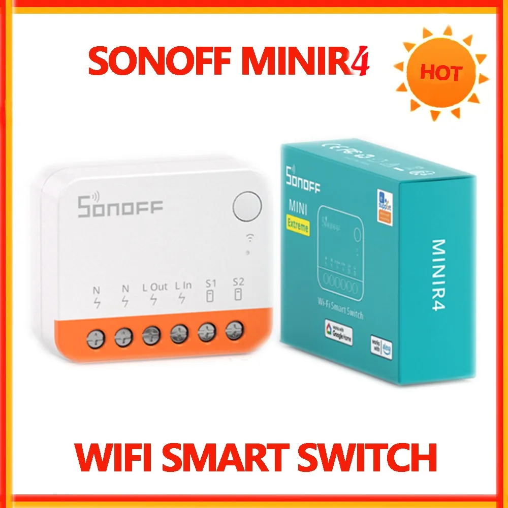 Sonoff Mini R4 Extreme Wifi Smart Switch Detach Relay Mode External Switch Control Via eWelink APP Work with Alexa Google Home