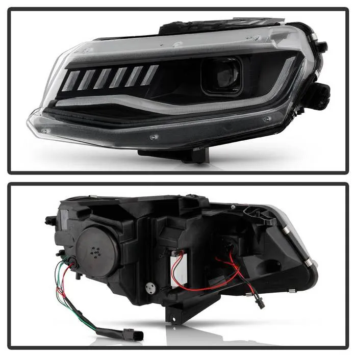 Spyder Apex Chevy Camaro 16-18 Full LED Headlights SEQ Black