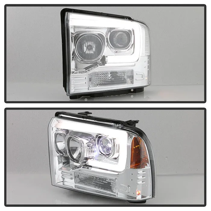 Spyder Platinum F250 F350 F450 Super Duty 05-07 Headlights Chrome