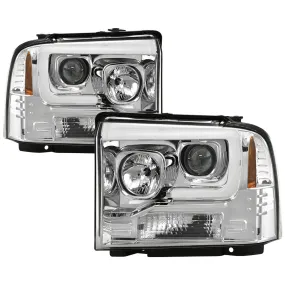 Spyder Platinum F250 F350 F450 Super Duty 05-07 Headlights Chrome