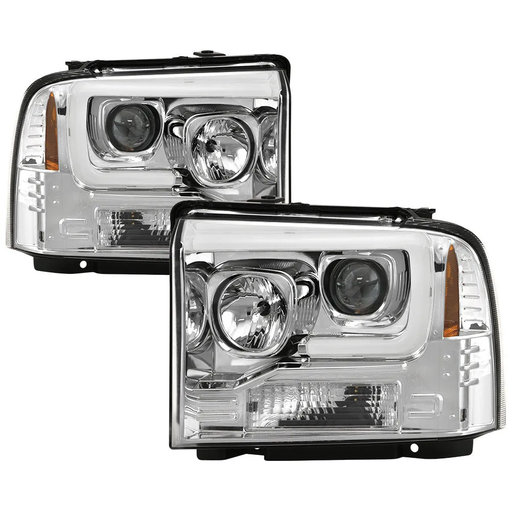 Spyder Platinum F250 F350 F450 Super Duty 05-07 Headlights Chrome