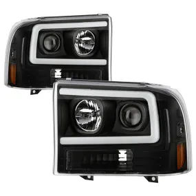 Spyder Platinum F250 Super Duty/ Excursion 00-04 LED Headlights Black