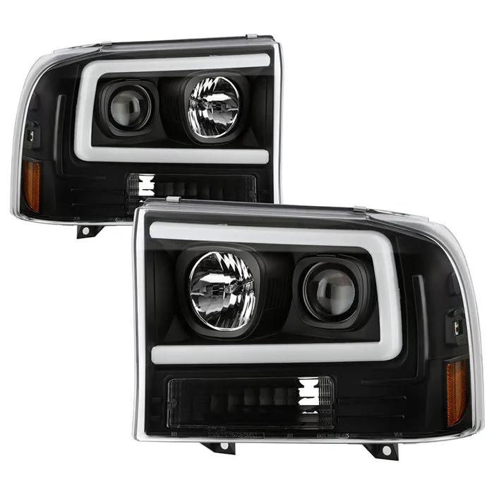 Spyder Platinum F250 Super Duty/ Excursion 00-04 LED Headlights Black