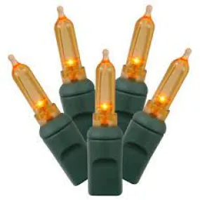 T5 50 count LED Christmas Lights ORANGE
