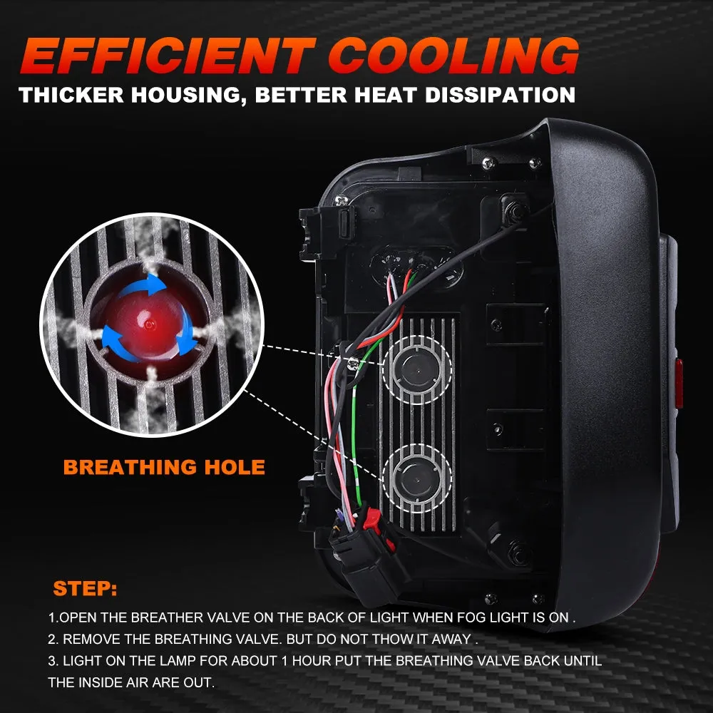 Tail Lights Compatible with Jeep Gladiator JT 2020-2024 Unique S Shaped Design