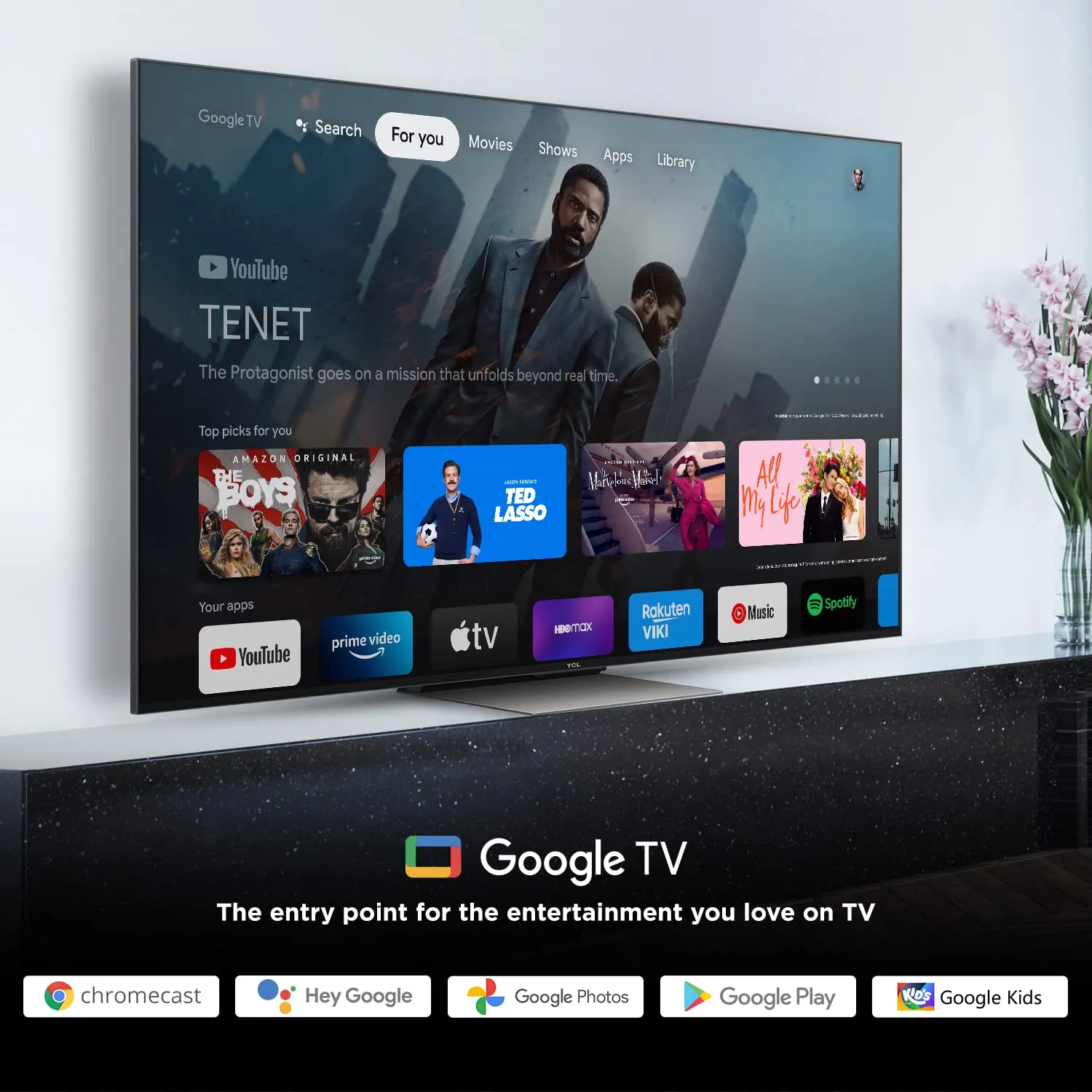 TCL 138.7 cm (55 inches) 4K Ultra HD Smart Mini LED Google TV 55C835 (Black)