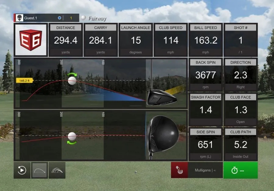 TruGolf Vista 8 Golf Simulator w/ E6 Connect
