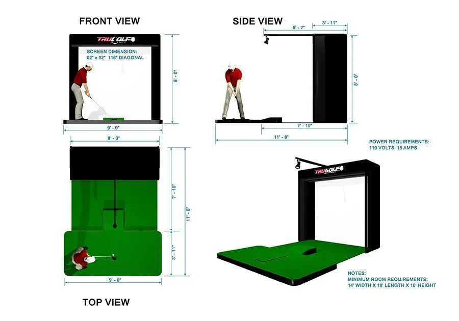 TruGolf Vista 8 Golf Simulator w/ E6 Connect