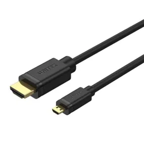 Unitek 2m Micro HDMI Male to HDMI Male Cable