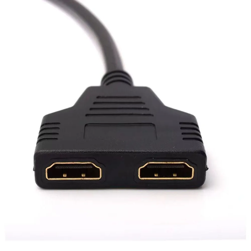 US 1-2 Pack HDMI Male to 2 Female 1 In 2 Out 4K Splitter Cable Adapter Converter