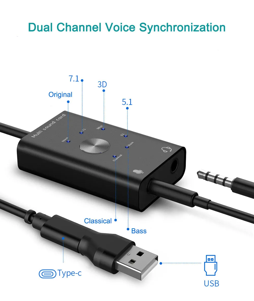 Usb Audio Sound Card Adapter
