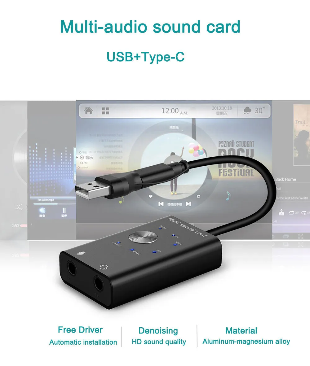 Usb Audio Sound Card Adapter