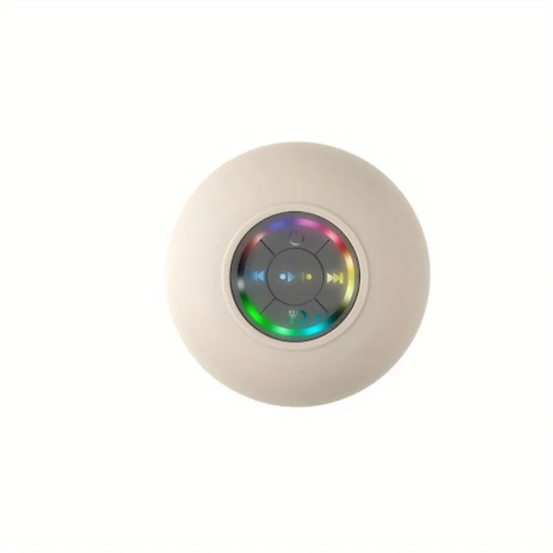 Waterproof Speaker, Portable Wireless Speaker With Suction Cup, USB Rechargeable Black Speaker With 2 Hours Play Time 3.7V/400mah Battery 5.0 Wireless Version Life